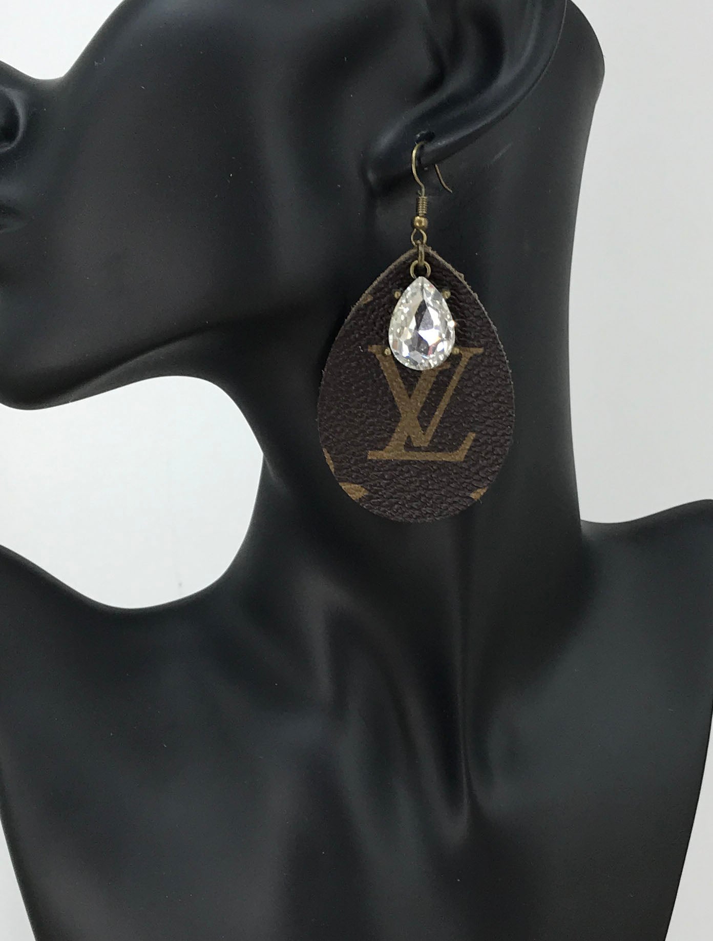 Moonlit Teardrop Leather Earrings