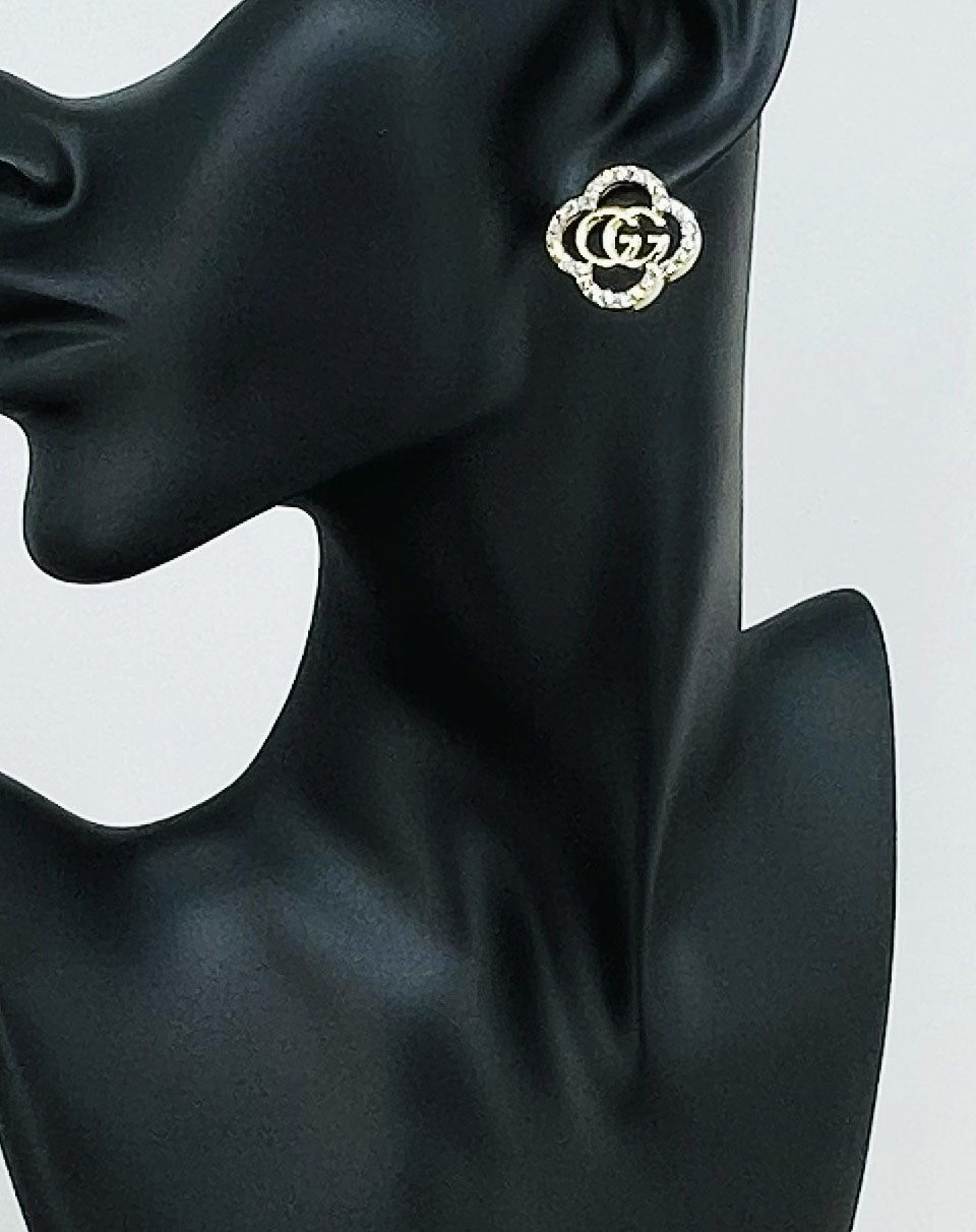 Pavé Bloom GG Stud Earrings