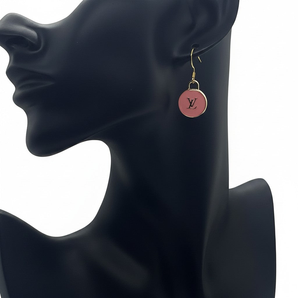 Gilded Pink Signature Pendant Earrings