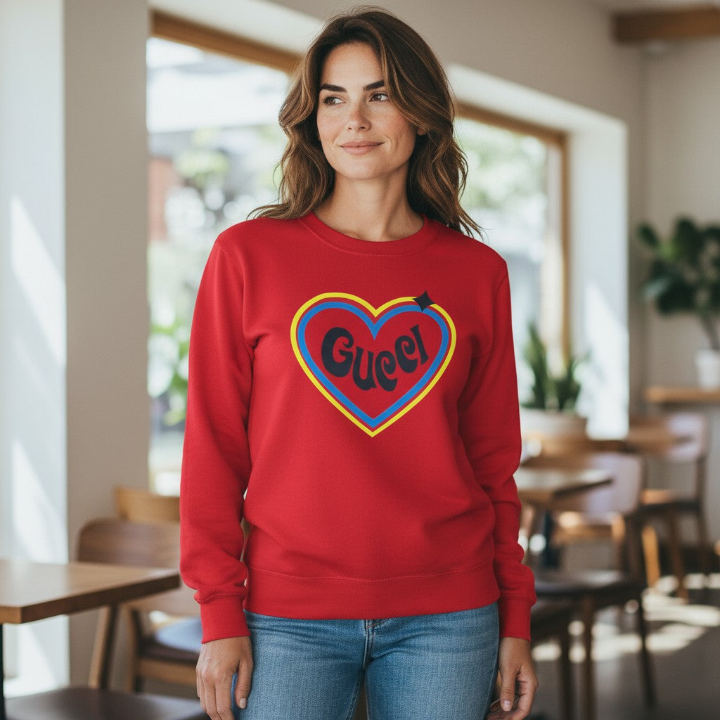Red GG Heart Sweatshirt