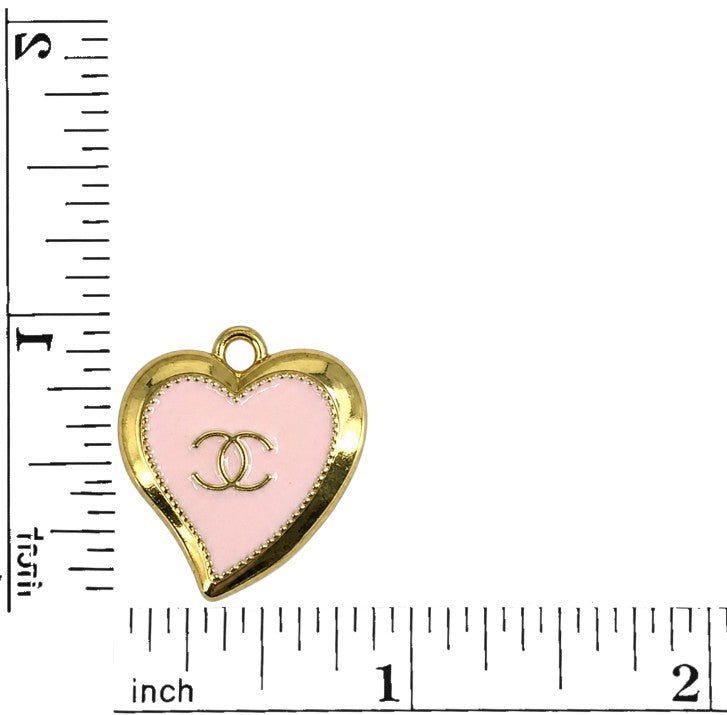 Small 1" Gold Tone Heart Charms