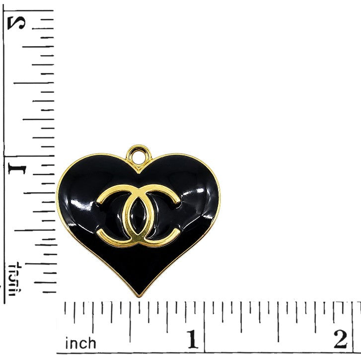 Large Gold Tone Heart Charms