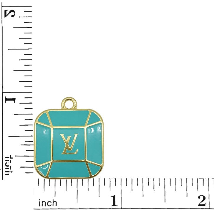 Large and Small Square Colored Charms
