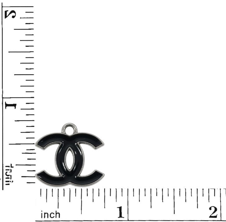 Silver Tone Double Sided Colored Charms