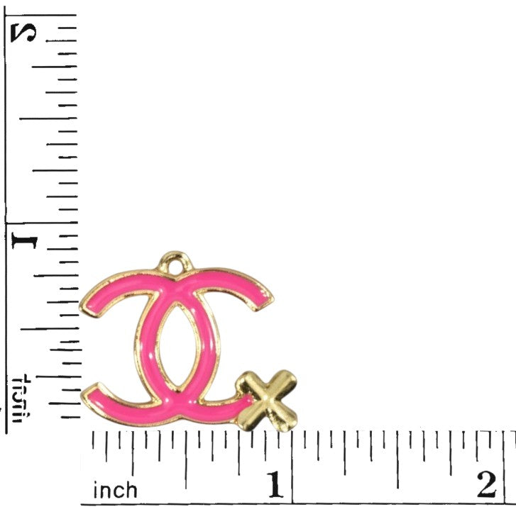 Gold & Hot Pink Charm