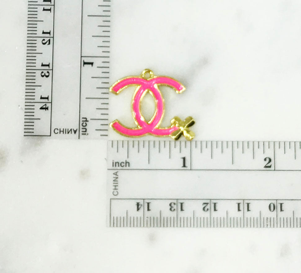 Gold & Hot Pink Charm