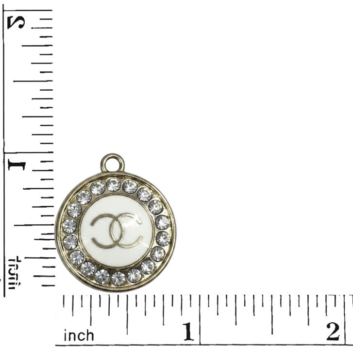Small Rhinestone Button Charms