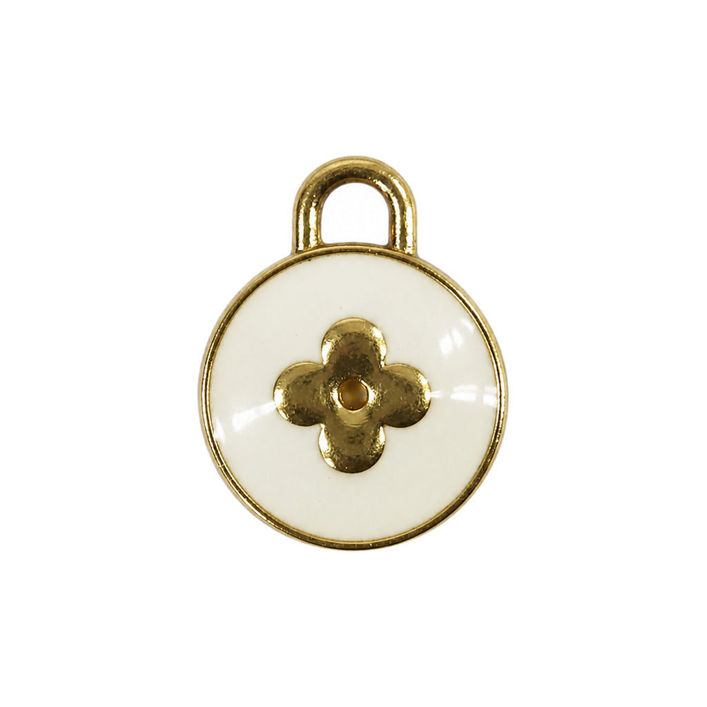 Small Double-Sided Flourish Enamel Charms