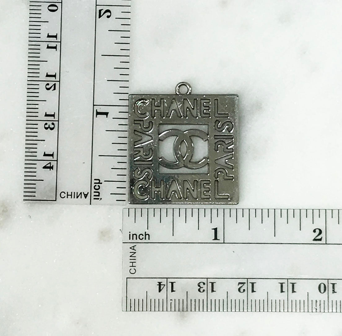 Large Square Metal Charm