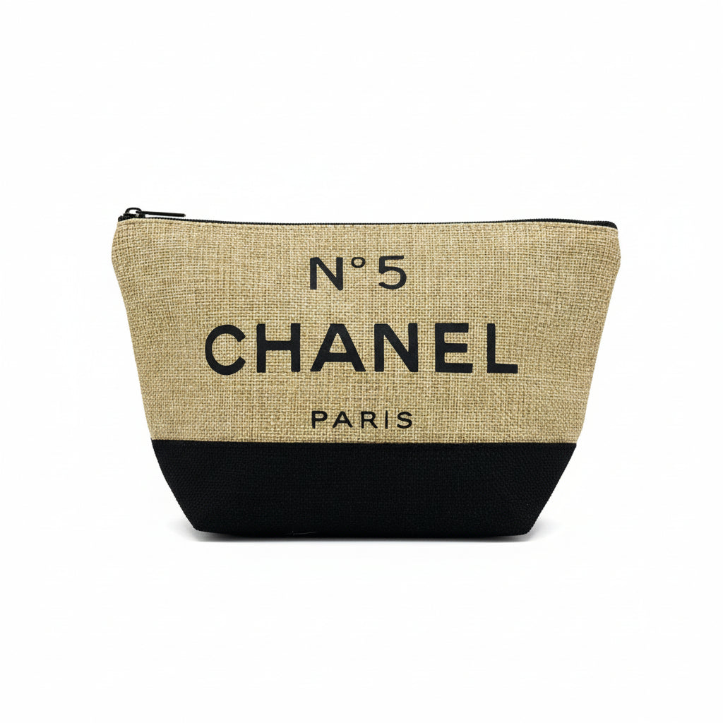 No. 5 Burlap Cosmetic Bags