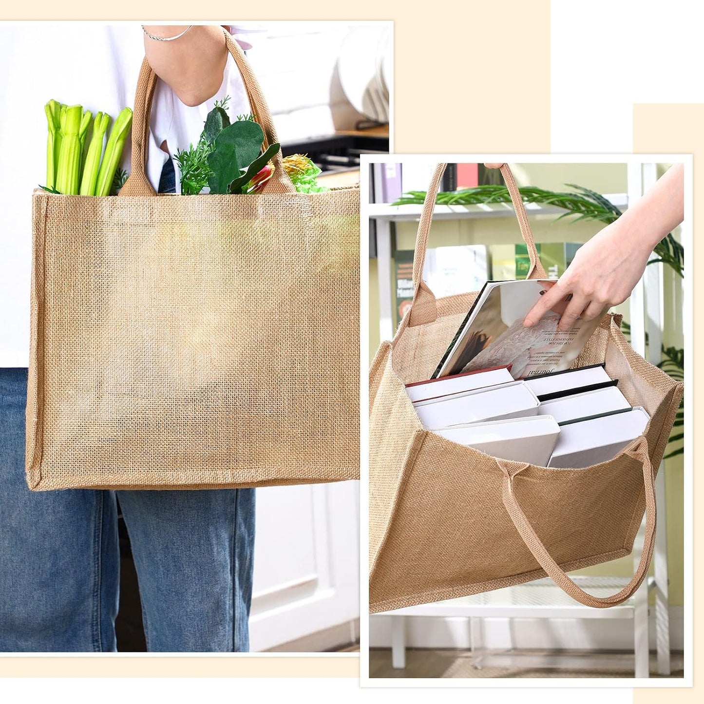 Boutique Burlap Tote