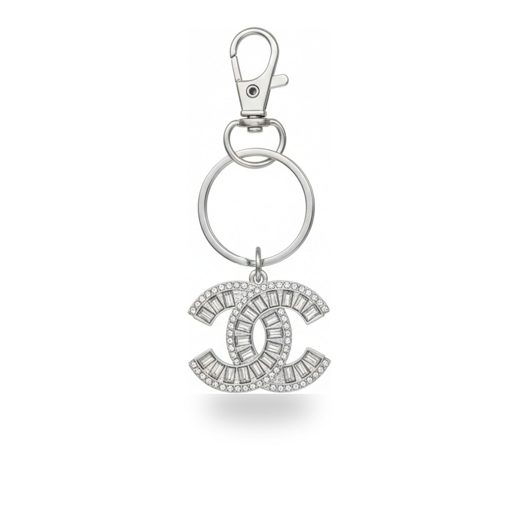 Baguette Rhinestone CC Keychain