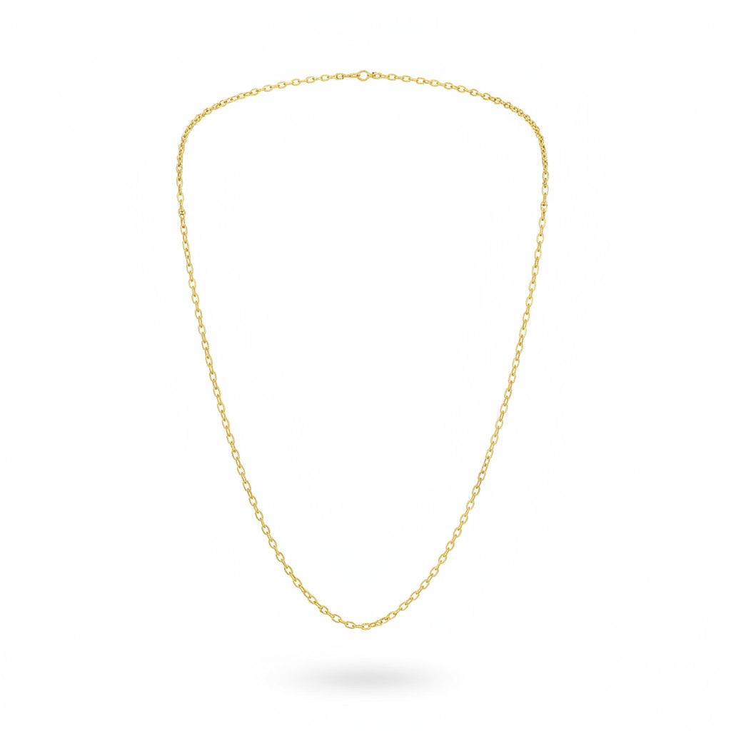 Gold Oval Link Chain Necklace