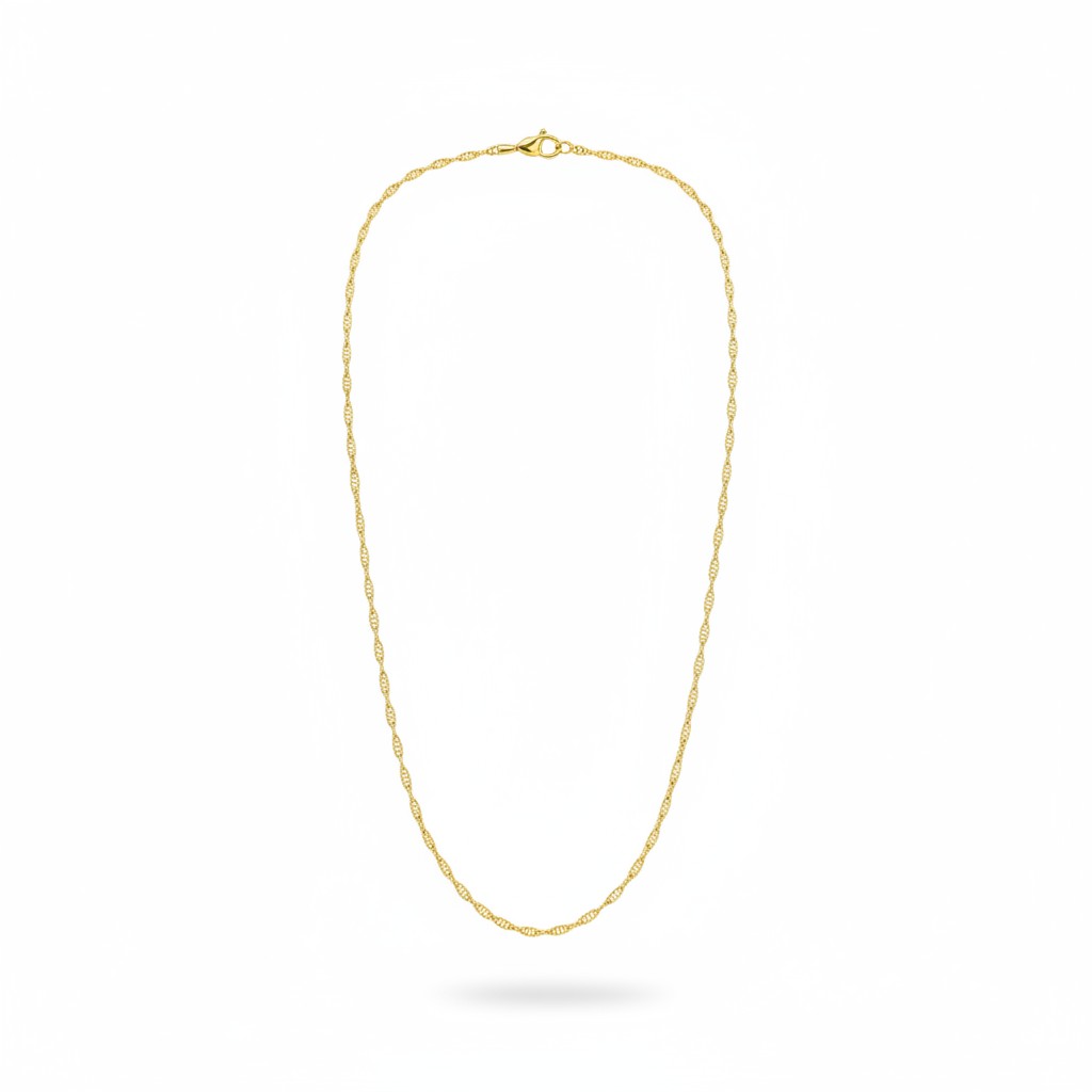 Gold Oval Link Chain Necklace