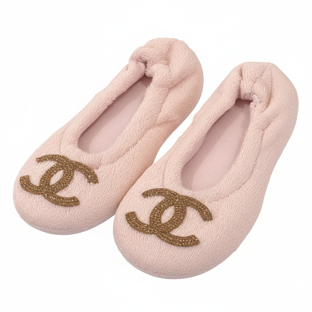 Pink Ballerina Bling Slippers