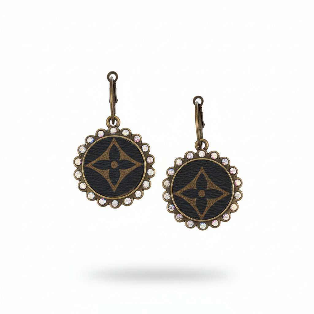 Aurora Medallion Leverback Earrings