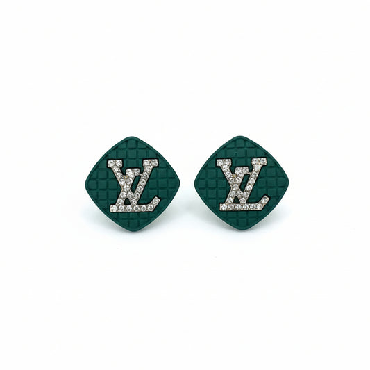 Emerald Spark Logo Stud Earrings