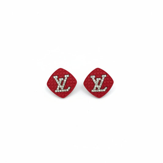 Ruby Radiance Logo Stud Earrings