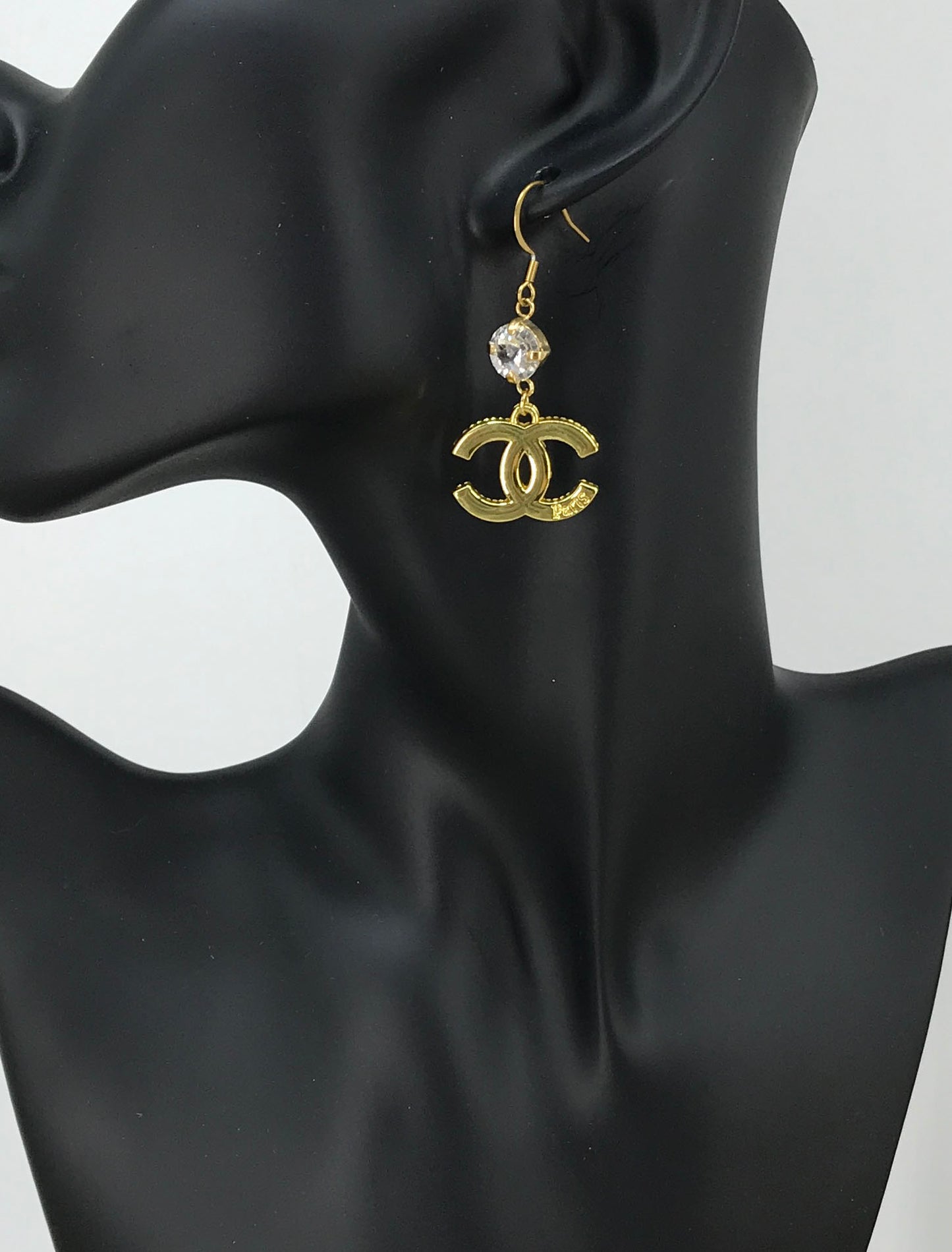 Crystal Kiss Logo Drop Earrings