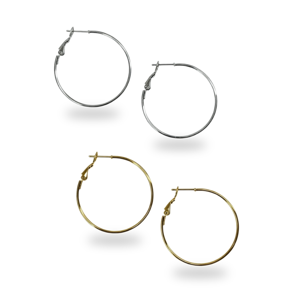 1" Thin Hoop Earrings