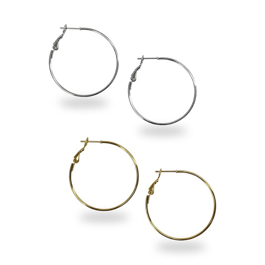 1" Thin Hoop Earrings