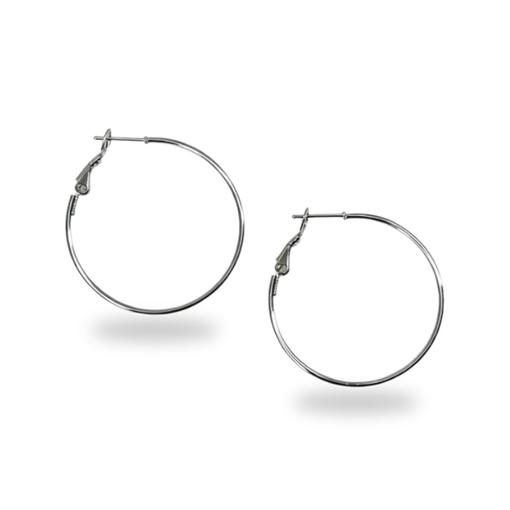 1" Thin Hoop Earrings