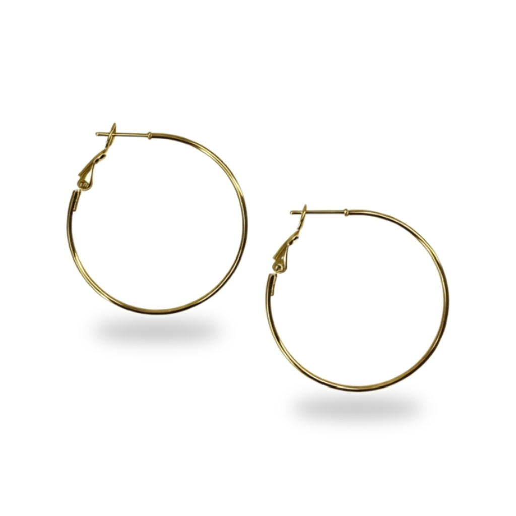 1" Thin Hoop Earrings