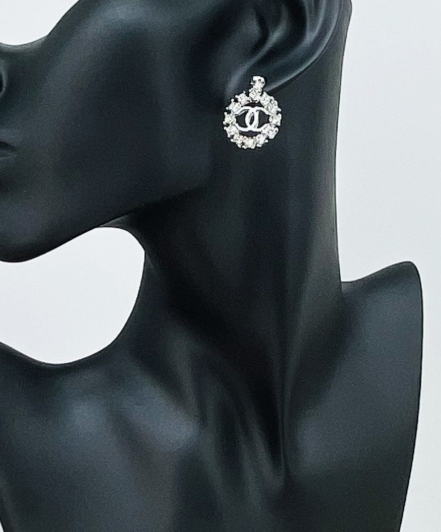 Pave Halo Stud Earrings