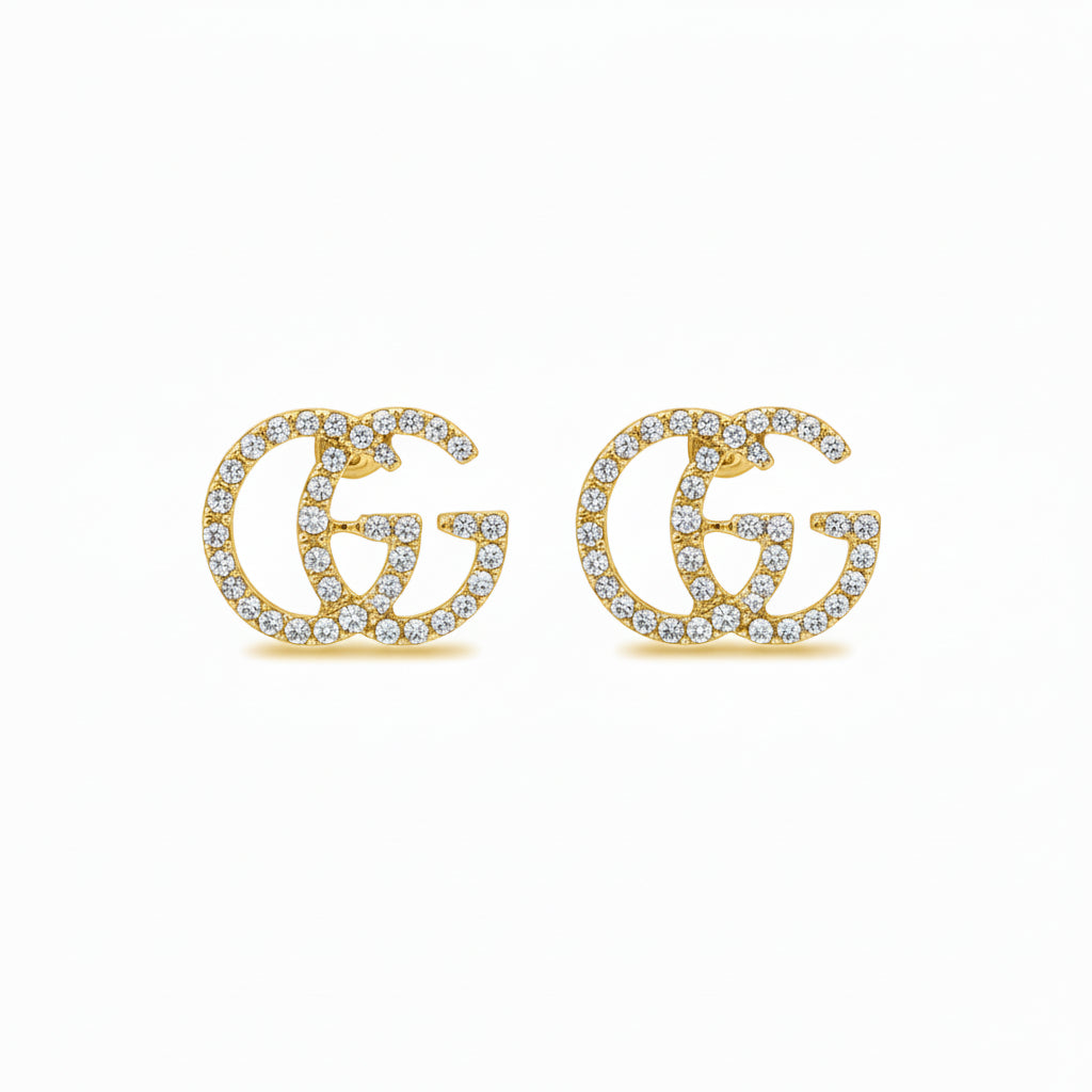 Pavé Outline GG Stud Earrings