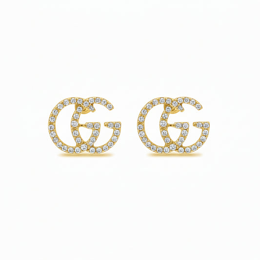 Pavé Outline GG Stud Earrings
