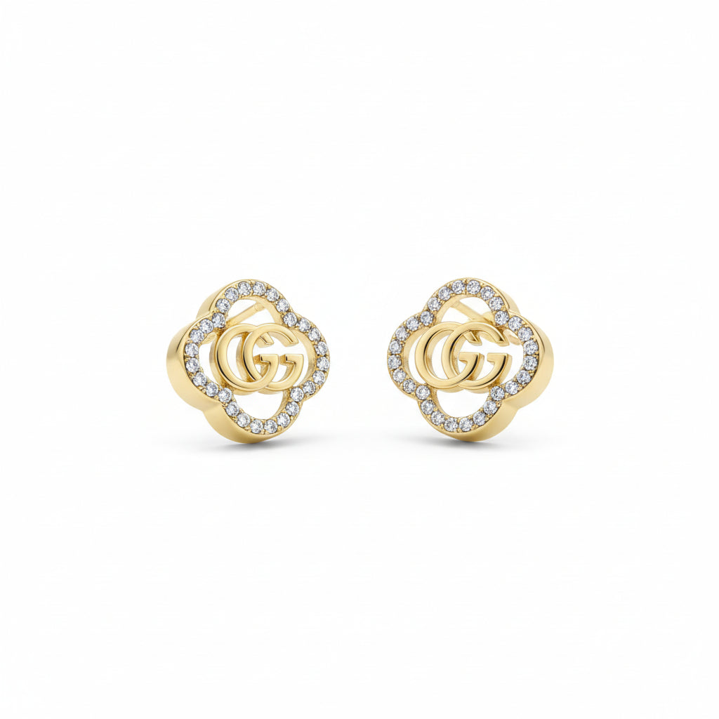Pavé Bloom GG Stud Earrings