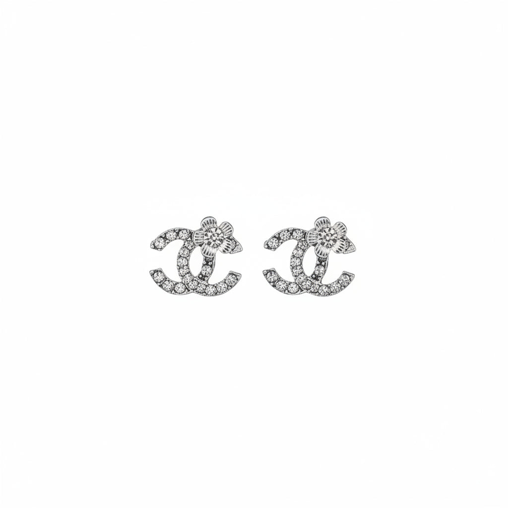 Pave Bow Stud Earrings