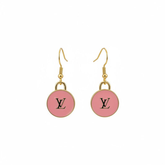 Gilded Pink Signature Pendant Earrings