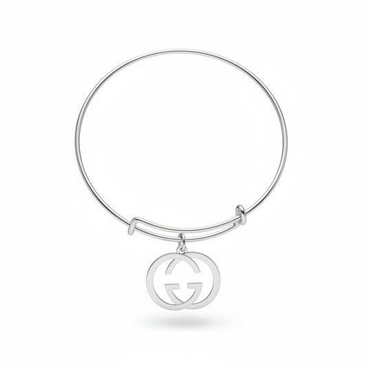 Minimal Luxe Pendant Bangle Bracelet