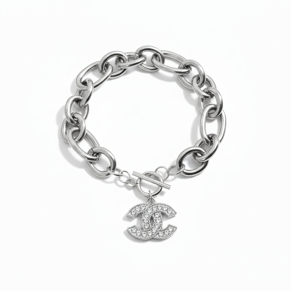 Bougie Sparkle Toggle Curb Chain Bracelet