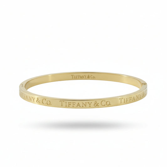 Tiffany Engraved Stainless Steel Bracelet