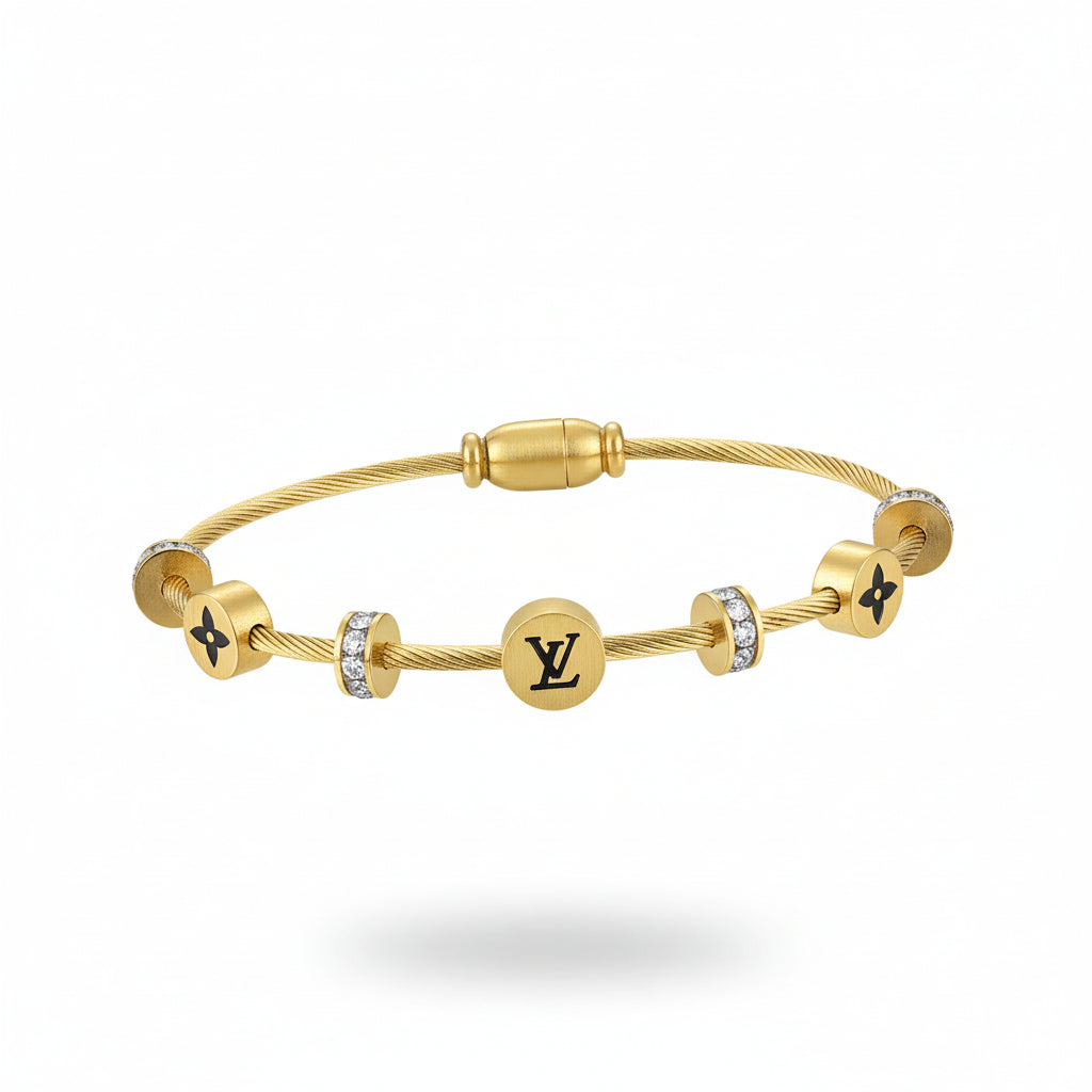 LV Gold Stainless Steel Bracelet