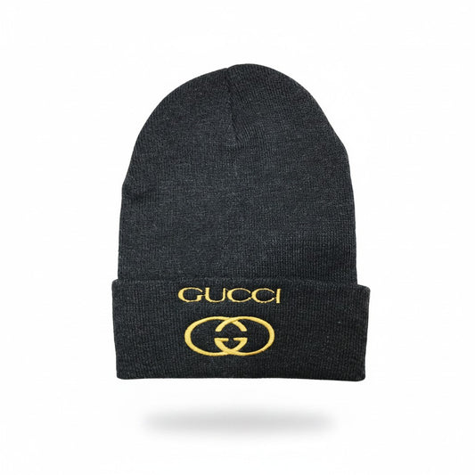 Charcoal Embordered Beanie