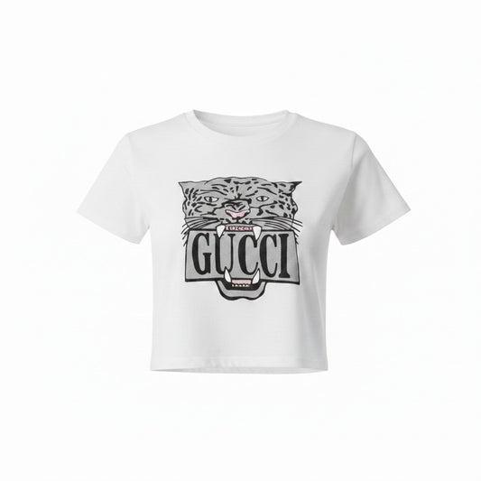 White Tiger Crop Top