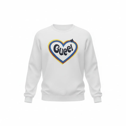 White GG Heart Sweatshirt