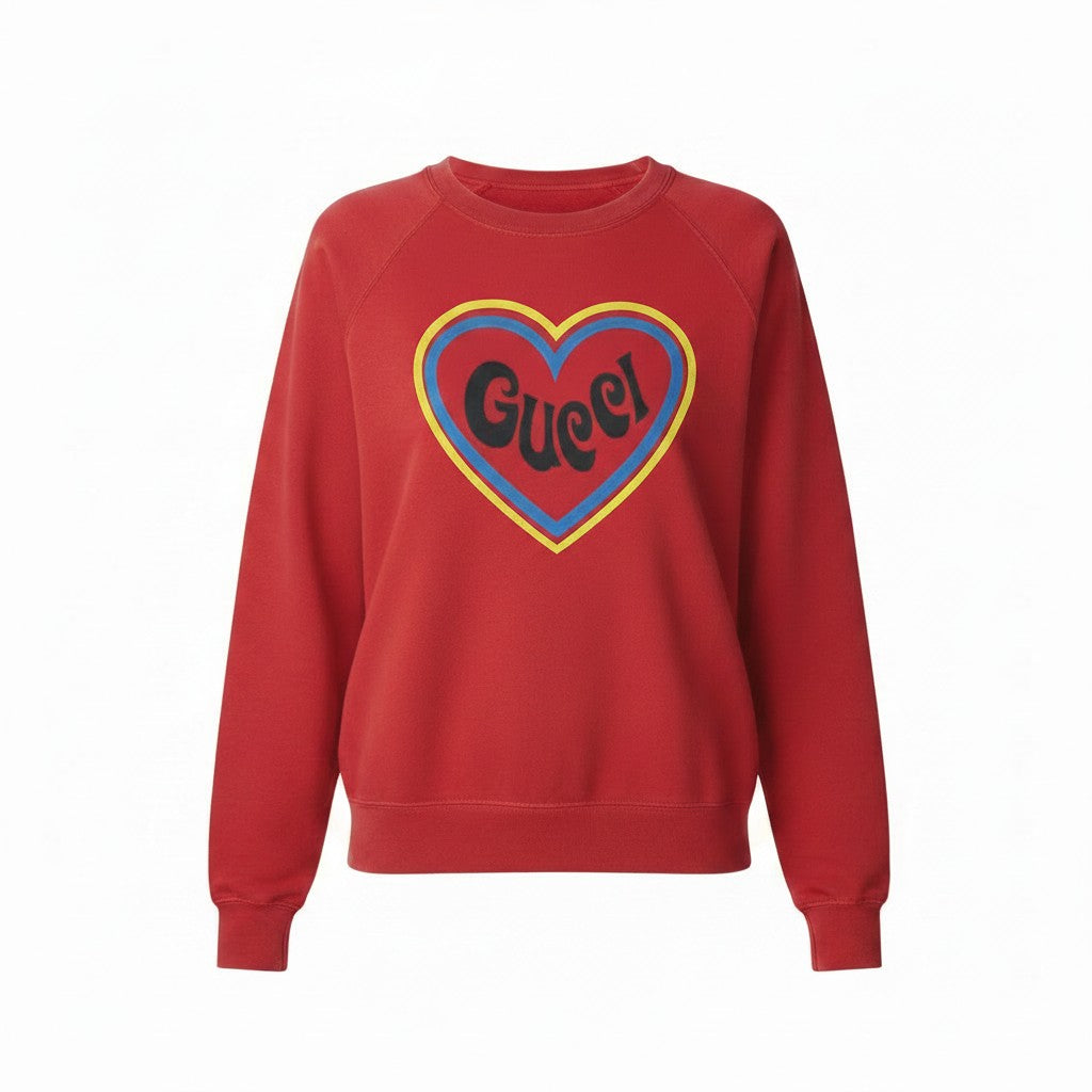 Red GG Heart Sweatshirt