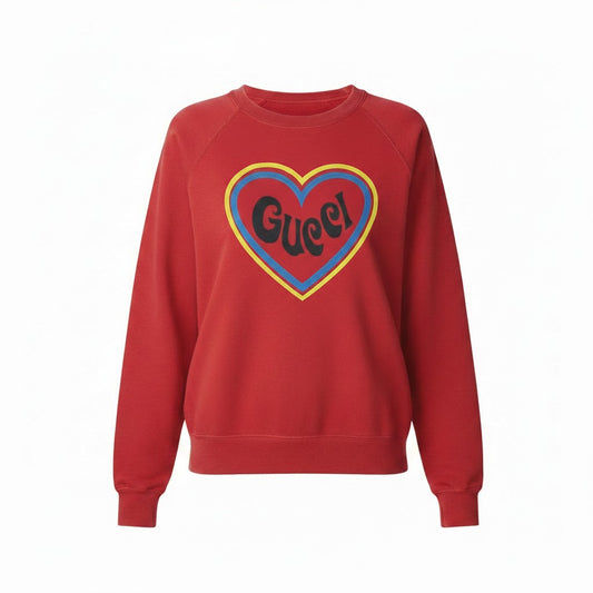Red GG Heart Sweatshirt