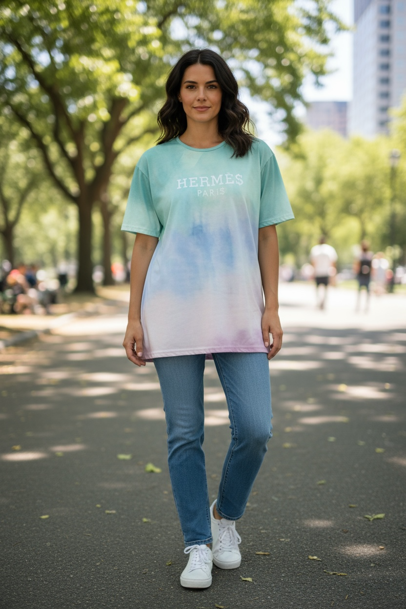 Pastel Tie-Dye Luxe Logo Tee
