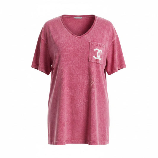 Oversized Acid Wash Boyfriend Pocket Tee