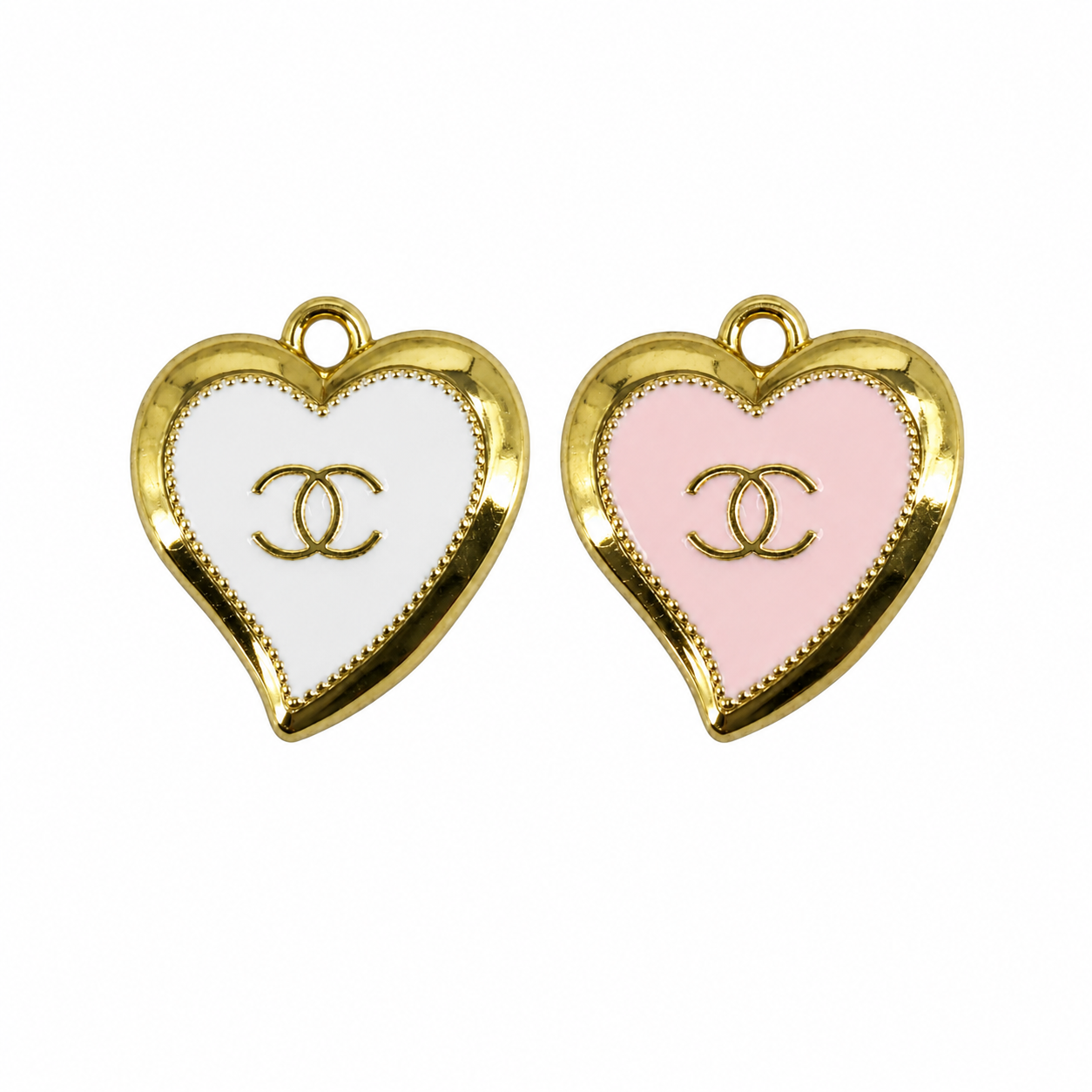 Small 1" Gold Tone Heart Charms