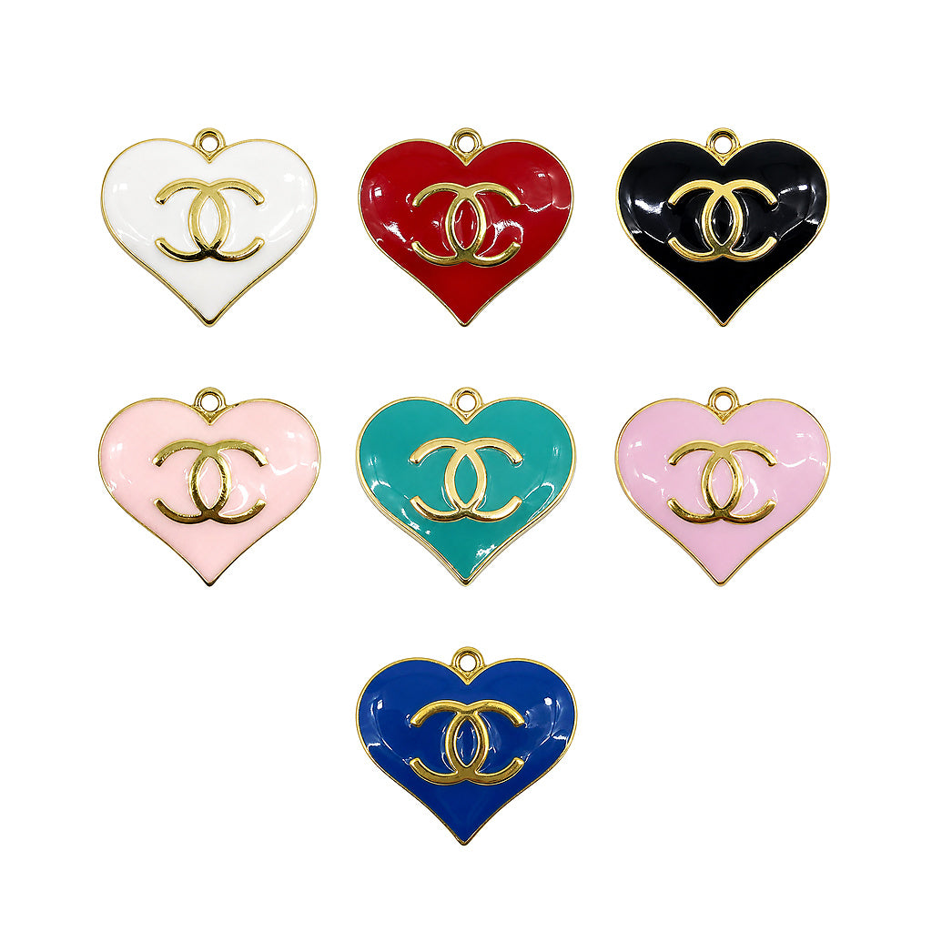 Large Gold Tone Heart Charms