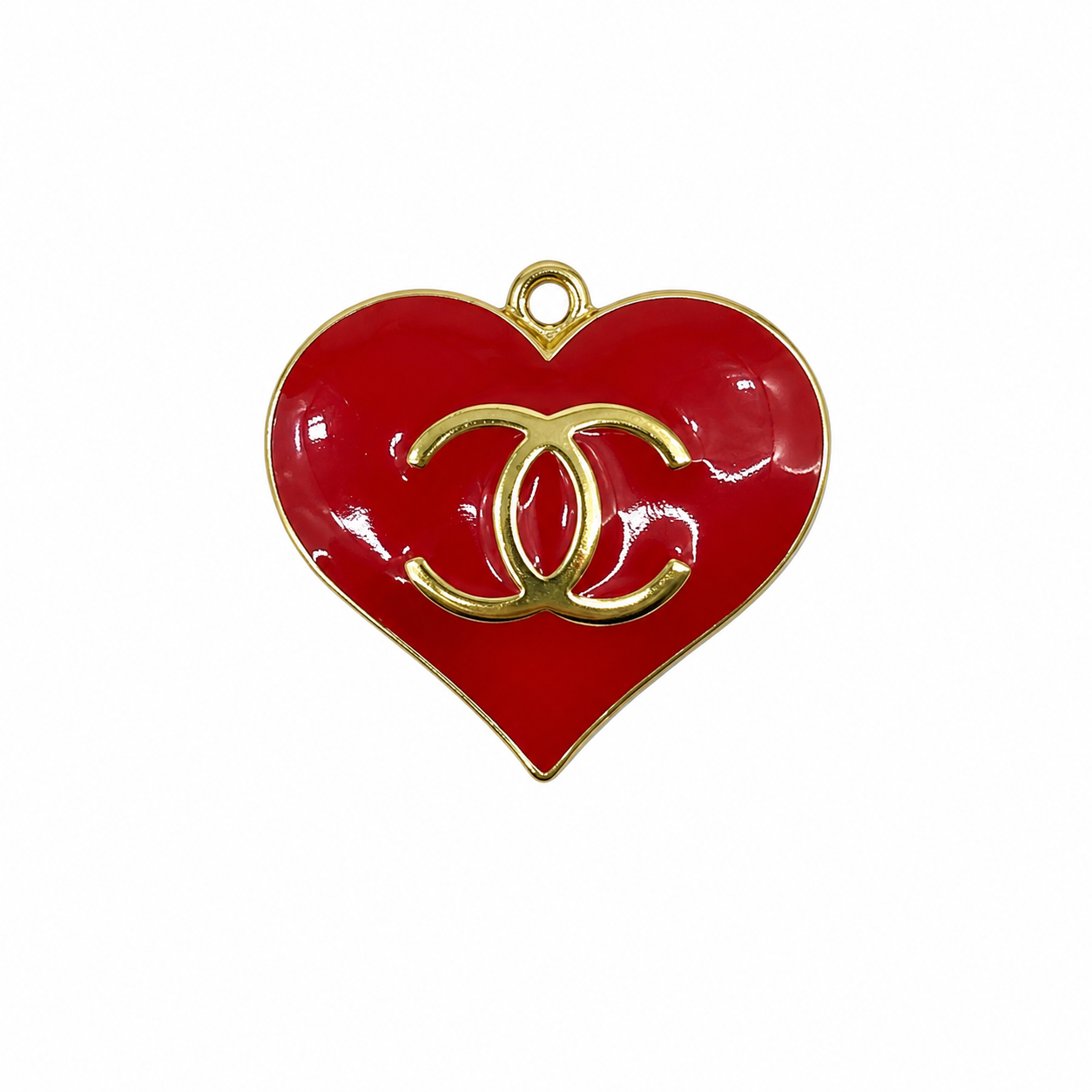 Large Gold Tone Heart Charms