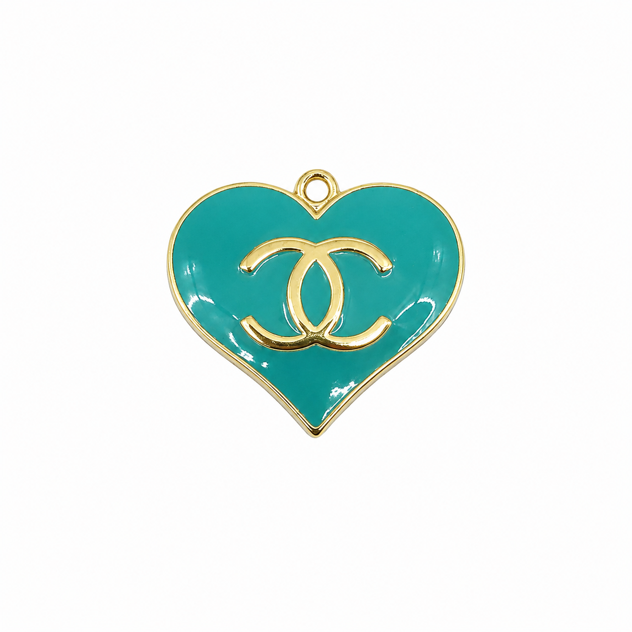 Large Gold Tone Heart Charms