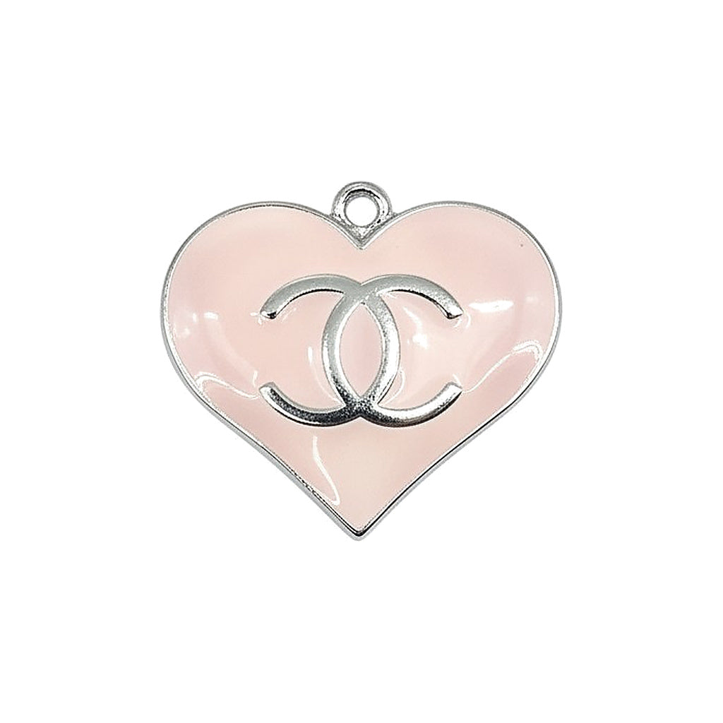 Large Silver Tone Heart Charms
