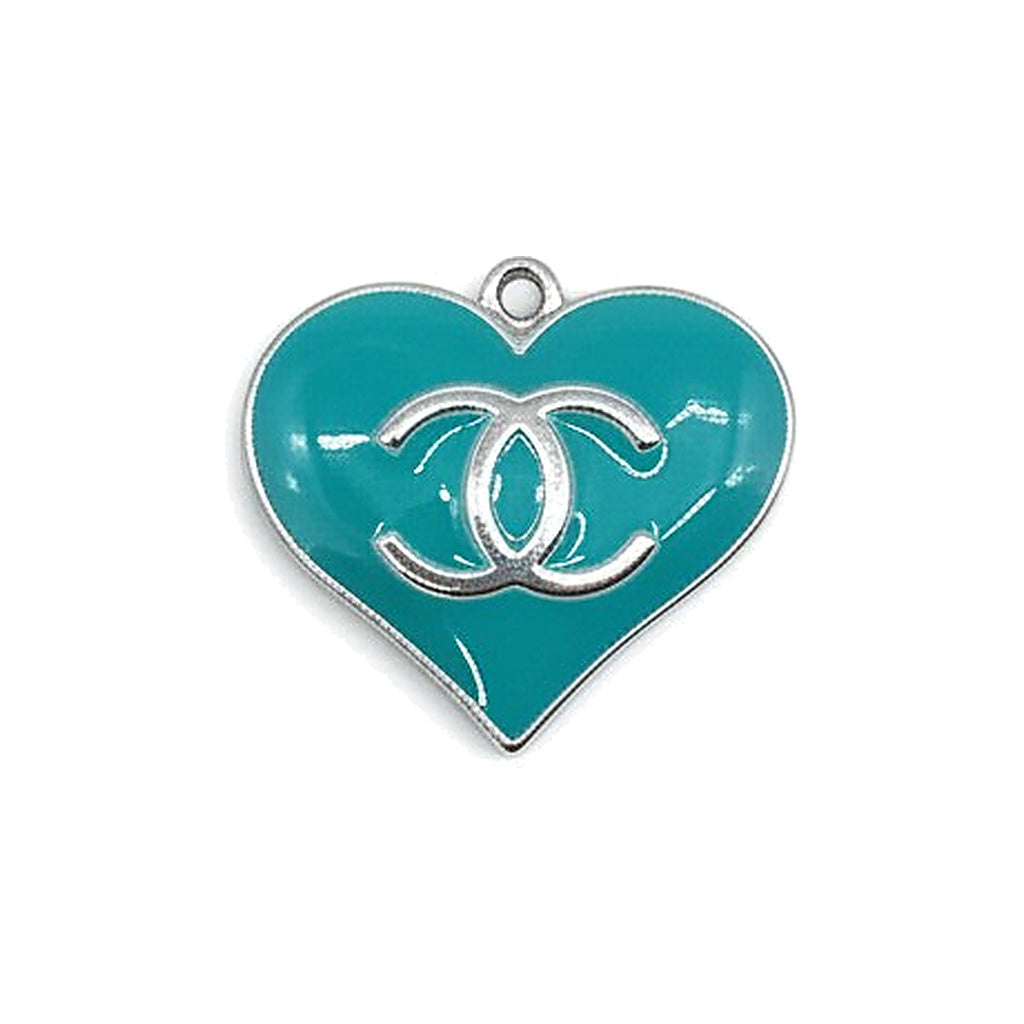 Large Silver Tone Heart Charms